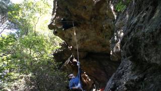 おがば 5.10b/c★★★涼み岩（坊抱岩）フリークライミング　Free Climbing