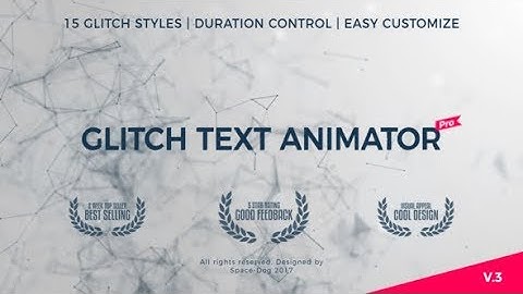 Glitch text animator pro | FREE After Effects Template | Copied content Templates
