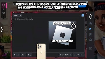 Hydrogen IOS V2 NEW IOS EXECUTOR SHOWCASE FOR MOBILE BYPASSED BYFRON V602 (OP & TUTORIAL)