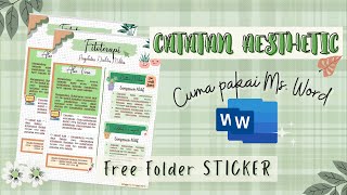 FREE FOLDER I Membuat Catatan Aesthetic Microsoft Word di Laptop - How to Make Digital Notes 2021