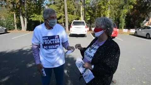 State Sen. Dean Proctor speaks with a voter on Ele...