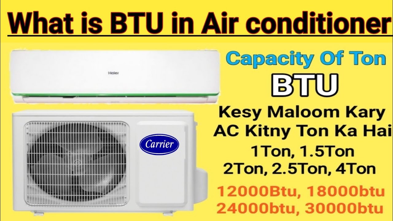 What is BTU in Ac | What is TON in Ac | Air conditioner BTU and Ton  capacity | what does BTU mean? - YouTube