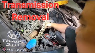 How to remove automatic transmission for Volkswagen tiguan 2011
