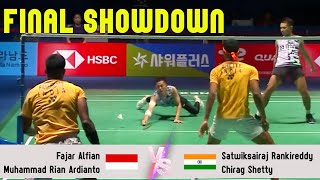 FINAL SHOWDOWN Fajar Alfian/Muh. Rian Ardianto (INA) vs Satwiksairaj Rankireddy/Chirag Shetty (IND)