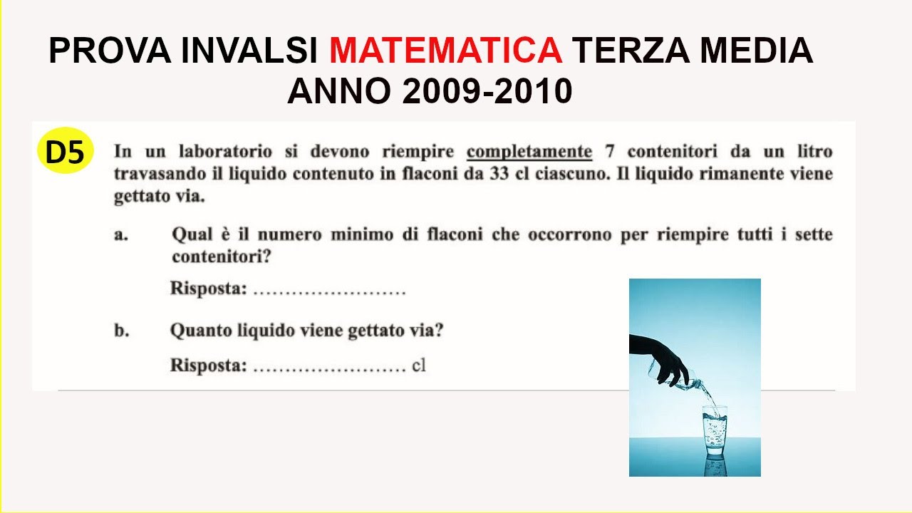Prova Invalsi Matematica Terza Media 2009-2010 SPIEGATA e RISOLTA : D5