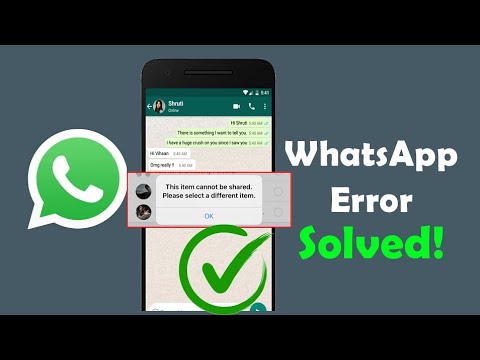 WhatsApp Error Fixed- "This Item Cannot Be Shared" Step-by-Step Guide | Android Data Recovery