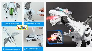 Dinosaurs Robot Walking with Large fire Spray Mechanical toys screenshot 1