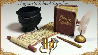 Miniature Harry Potter / Hogwarts  inspired School Supplies Tutorial