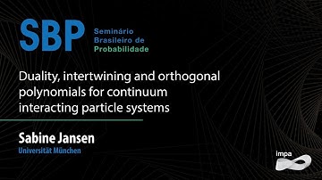 SBP: Duality, intertwining and orthogonal polynomials for continuum ... - Sabine Jansen