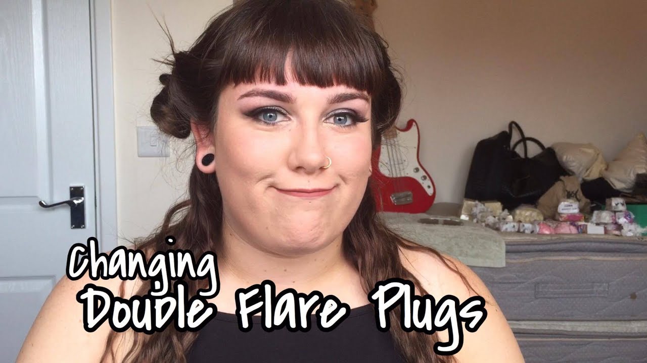 Changing Piercings: Double Flare Plugs