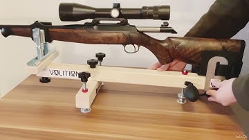 VOLITION DOPE Einschießvorrichtung Benchrest Data On Previous Engagement how to mount a gun