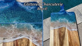 #39 How To Make Ocean Waves On This Beach Cutting Board With Epoxy Resin!