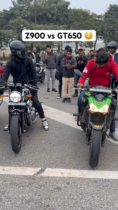 Kawasaki Z900 vs GT650 😳 Sound battle / Rev battle 😱 Which one is loudest? 🤔 #trending #youtube