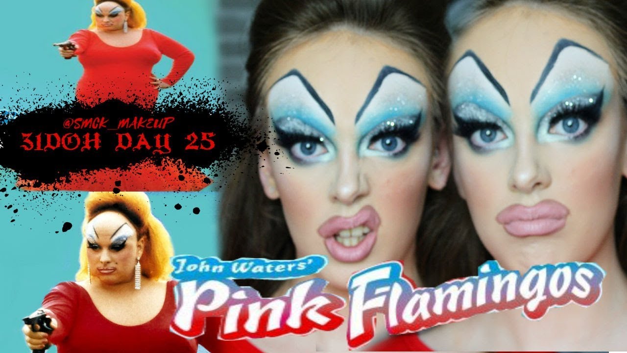 Divine Pink Flamingos Makeup Look Day 25 31 Days Of Halloween Youtube