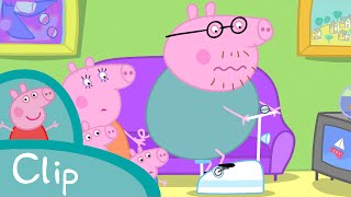 Peppa Pig - Daddy Pig rides Peppa's bicycle (clip)