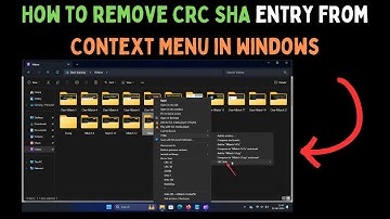 How to Remove CRC SHA Entry from Context Menu in Windows 11