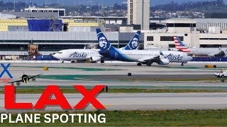 LAX - LAX AIRPLANE SPOTTING - ALASKA AIR DAY #aviation #planespotting