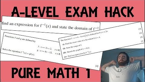 Exam Hack | CIE AS Maths | P1 | Function Question