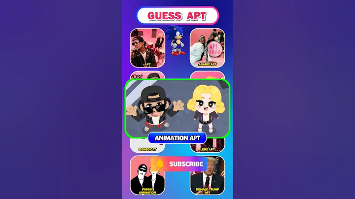 Guess APT. Songs by Their Voice |ROSÉ & Bruno Mars APT. Song।Amimation APT. #apt #shorts #rosé #meme