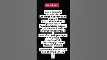 "Calculating String Length Using Function Interface with Lambda Expression in Java"