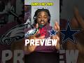 Philadelphia @ Dallas NFL Sunday Night Football Preview #shorts #football #nfl