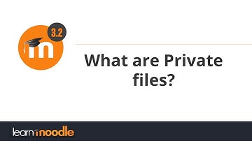 What are Private files? Learn Moodle 3.2