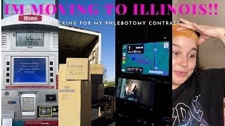 Travel Phlebotomist Vlog (moving to Illinois, pack with me for my contract)