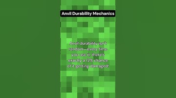 Anvil Durability Mechanics #minecraft #minecraftshorts #tutorial #tutorialyoutube #tutorialvideo