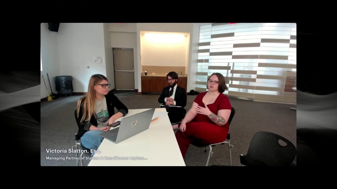 Victoria Slatton conducting the live mock asylum interview