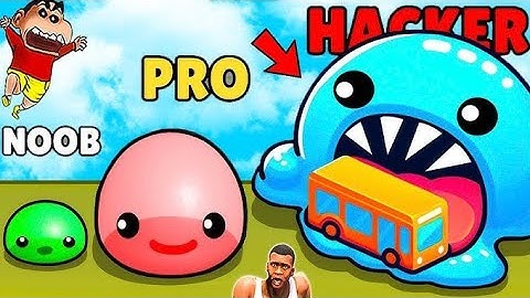 SHINCHAN NOOB vs PRO vs HACKER in EAT THE SLIME ROBLOX with FRANKLIN & CHOP | K S GAMING