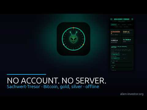 Sachwert-Tresor: Track Bitcoin, Gold and Silver Offline – App Trailer