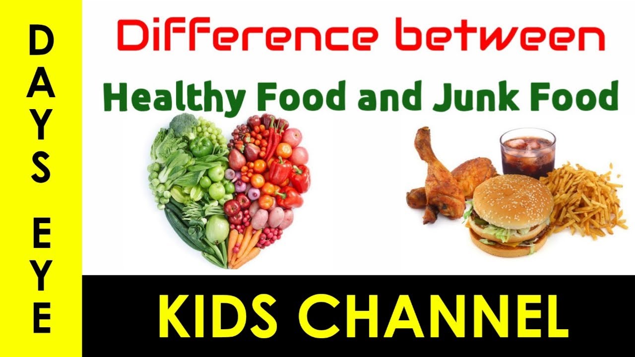 difference between healthy and junk food essay