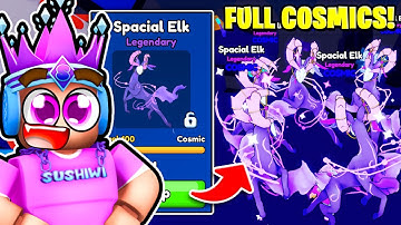 I Crafted FULL Team COSMIC SPACIAL ELKS In Roblox Clicker Simulator X...