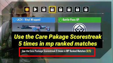Call Of duty Mobile Use the Care Pakage Scorestreak 5 times in mp ranked matches