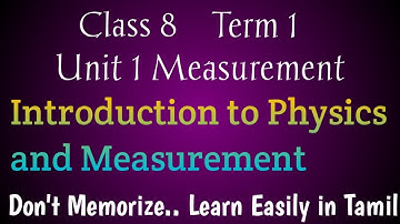 Introduction to Physics and Measurement| Class 8 Term 1 Unit 1 Measurement