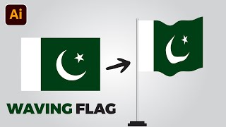 3D Design Realistic Waving Flag in Adobe Illustrator (Pro Tutorial)