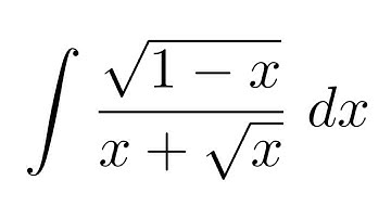 Integral of sqrt(1-x)/(x+sqrt(x)) (substitution + substitution)