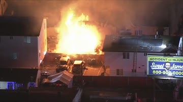 South L.A. structure engulfed in flames