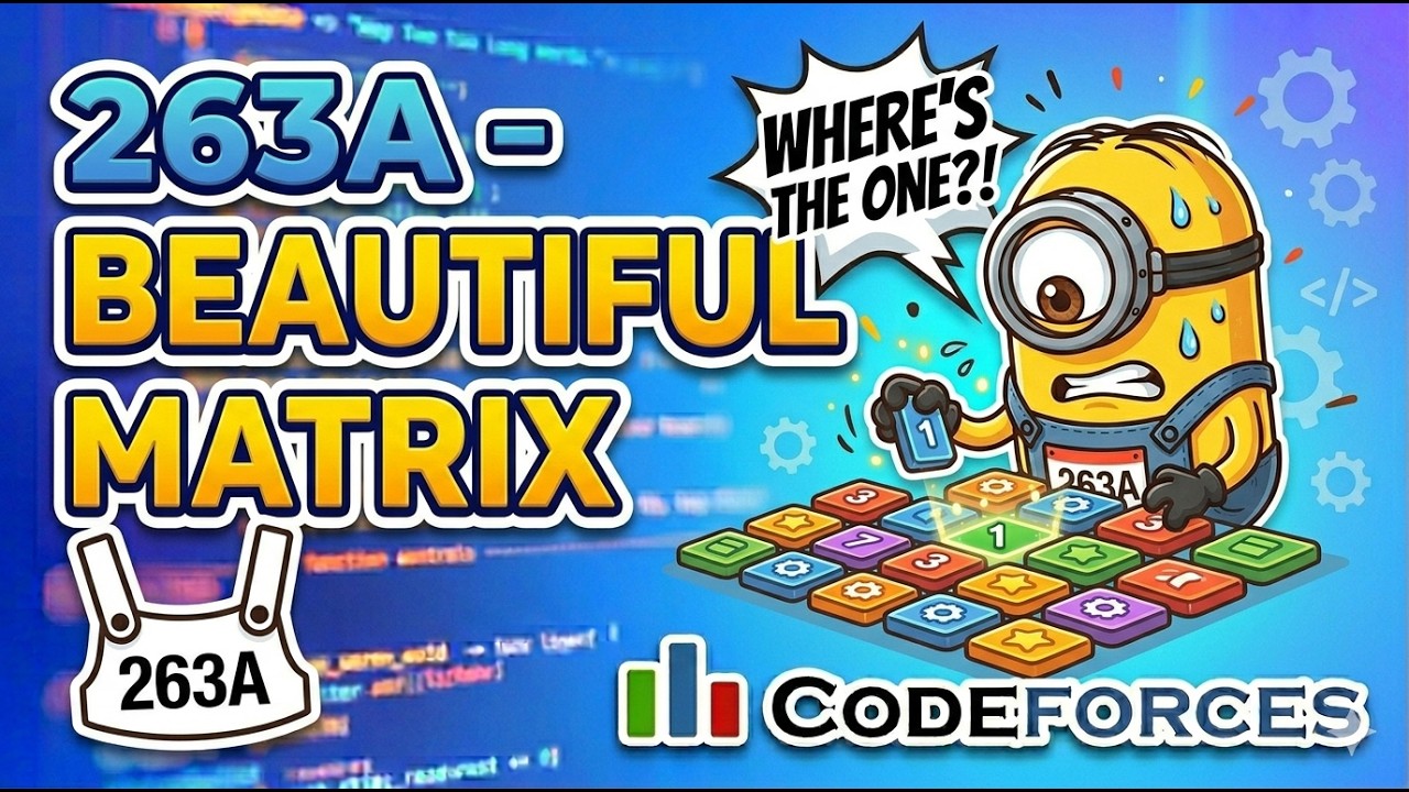 263A - A Beautiful Matrix (C++ | 800 Rated CF Problem) - YouTube