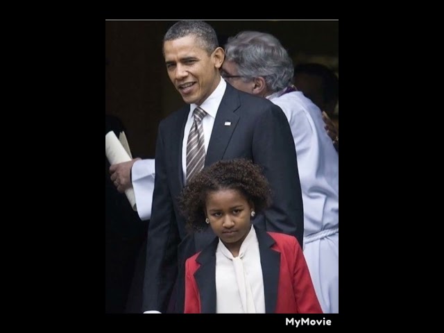 Barack Obama with  his beloved daughter sasha captured pictures have alook like and subscribe class=