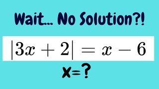 Why Is There No Solution to This Problem? Don't Fall into the Absolute Value Trap! Net Worth