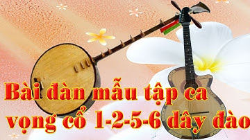 Bài đàn mẫu tập ca vọng cổ 1 2 5 6 dây đào