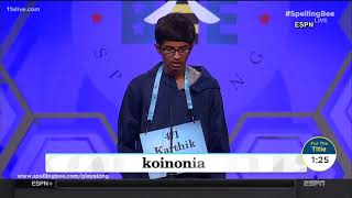 Spelling Bee champion revealed