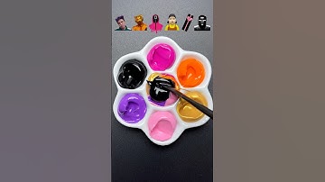 What color do mixed Squid game2 make #satisfying #oddlysatisfying #colormixing #sharkzhan