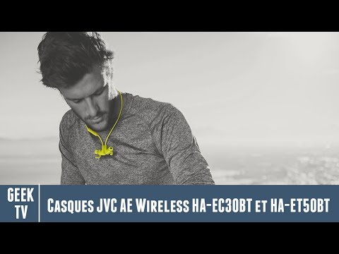 Casques sports JVC HA-EC30BT et HA-ET50BT