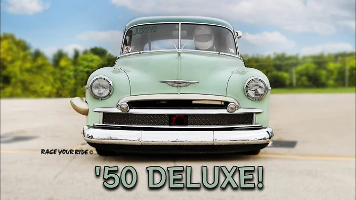 BOOSTED CLASSIC! STREET LEGAL ALL STEEL '50 CHEVY DELUXE HITS BYRON DRAGWAY!