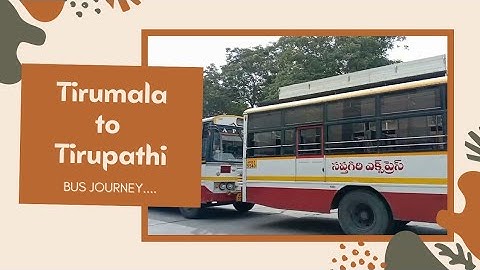 Tirumala to Tirupathi Ghat road cabin drive/ APSRTC/ saptagiri express/ Andhra Pradesh ⏩