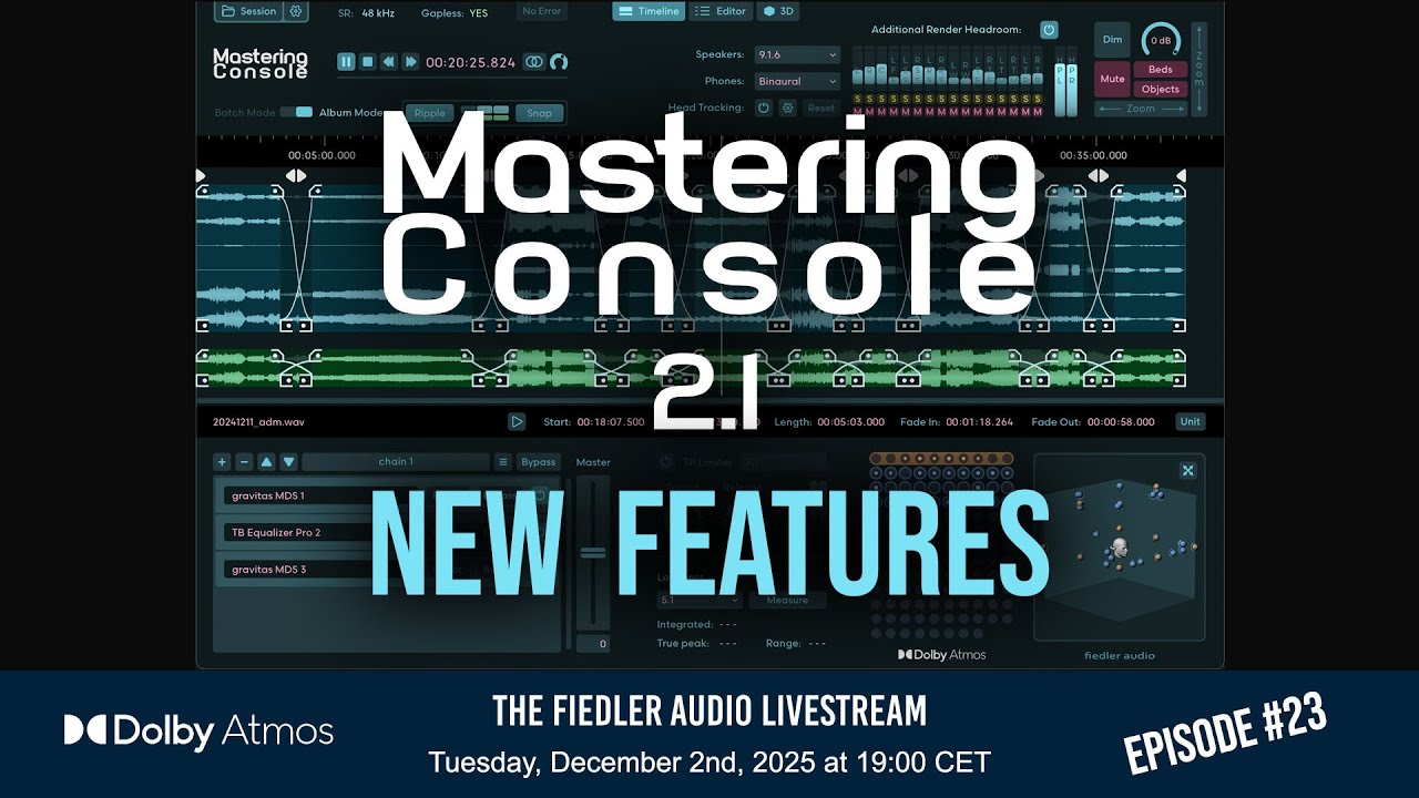 Fiedler Audio Mastering Console 2.1 - The new Features - YouTube