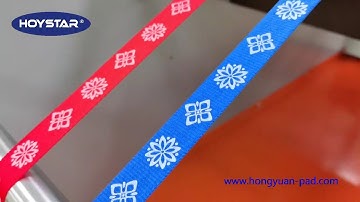 Screen Printing on Lanyards / lanyard printing,Automatically ribbon screen printer(GW-BD150)