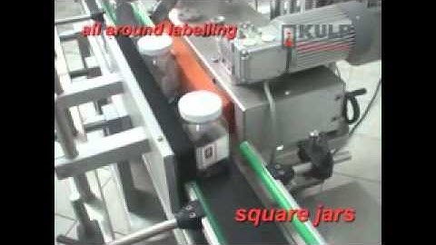 KULP Square Glass Jar Labelling Machine